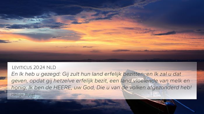 Leviticus 20:24 NLD Bible Verse Image