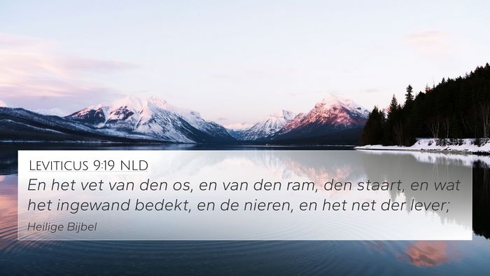 Leviticus 9:19 NLD Bible Verse Image