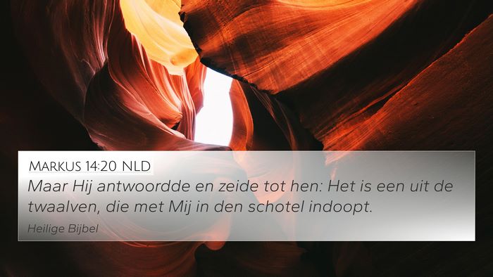 Markus 14:20 NLD Bible Verse Image