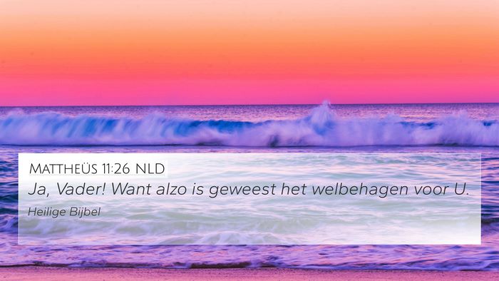 Mattheüs 11:26 NLD Bible Verse Image