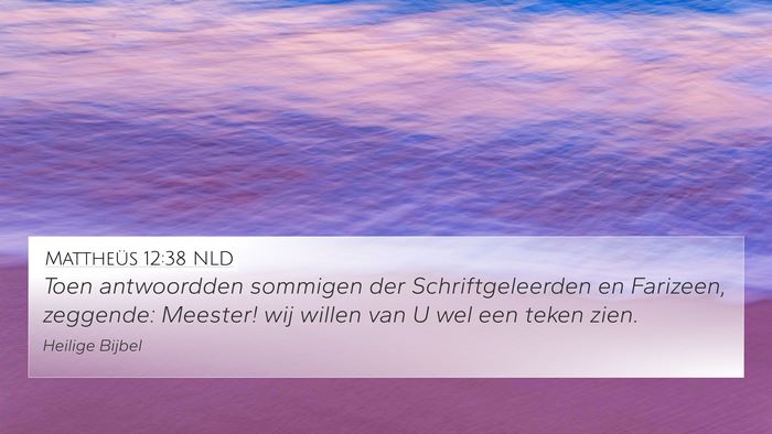 Mattheüs 12:38 NLD Bible Verse Image