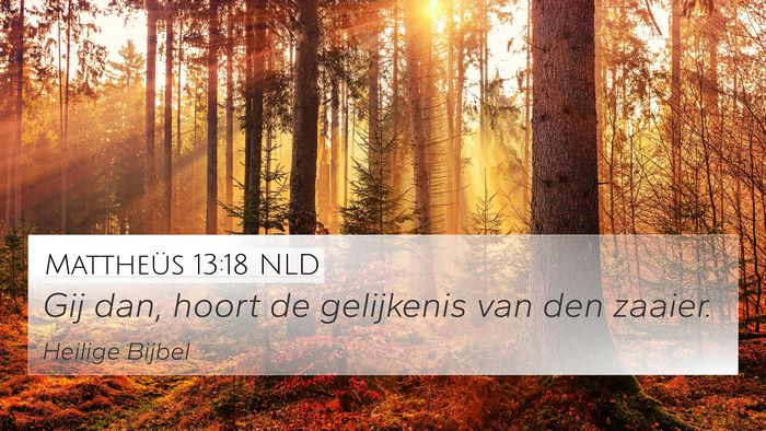 Mattheüs 13:18 NLD Bible Verse Image
