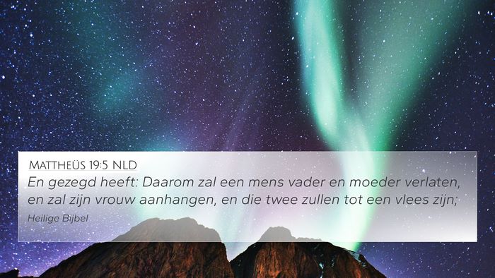 Mattheüs 19:5 NLD Bible Verse Image