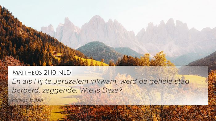 Mattheüs 21:10 NLD Bible Verse Image