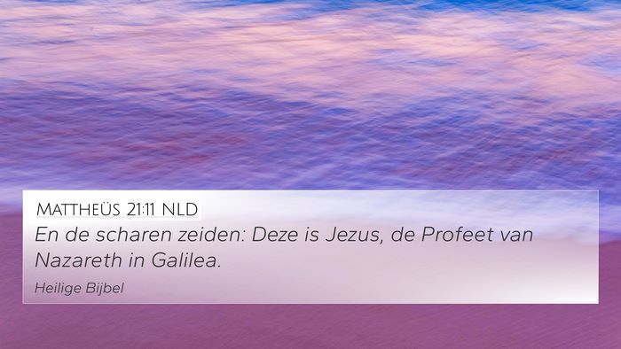 Mattheüs 21:11 NLD Bible Verse Image