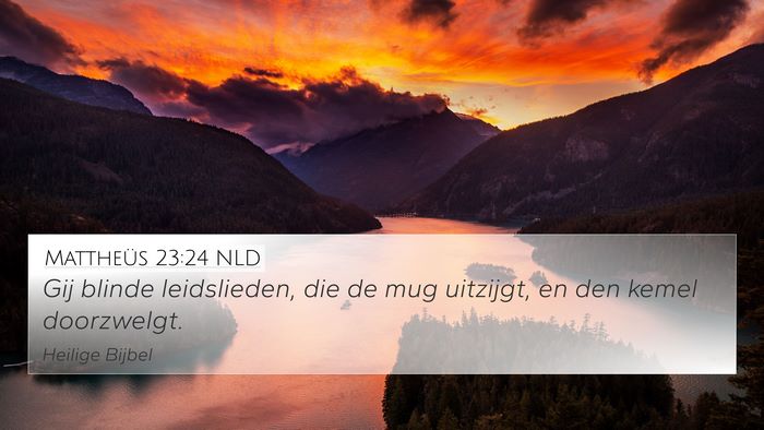 Mattheüs 23:24 NLD 4K Wallpaper - Gij blinde leidslieden, die de mug uitzijgt, en - 4K Wallpaper Bible Verse
