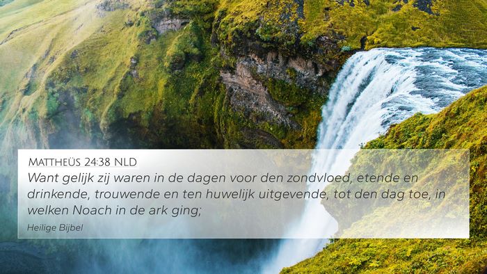 Mattheüs 24:38 NLD Bible Verse Image