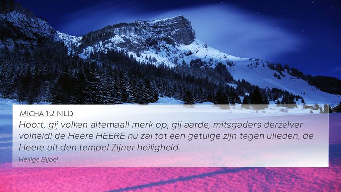 Micha 1:2 NLD Bible Verse Image