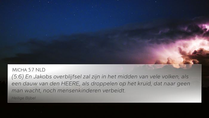 Micha 5:7 NLD Bible Verse Image
