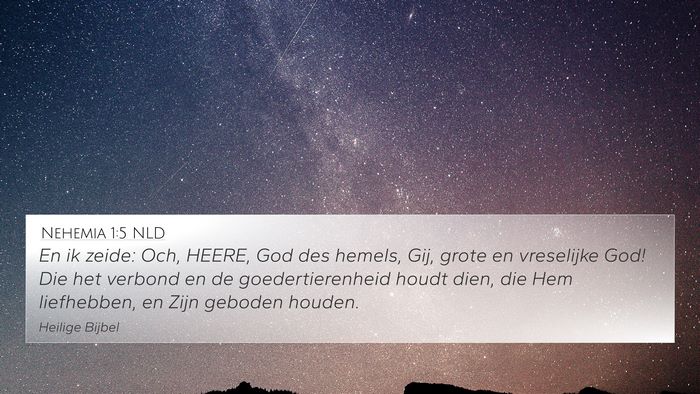 Nehemia 1:5 NLD Bible Verse Image