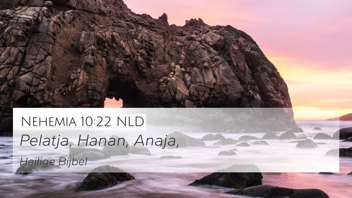 Nehemia 10:22 NLD Bible Verse Image