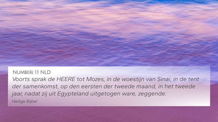 Numberi 1:1 NLD 4K Wallpaper - Voorts sprak de HEERE tot Mozes, in de woestijn - 4K Wallpaper Bible Verse
