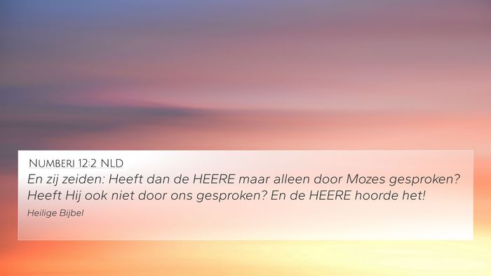 Numberi 12:2 NLD 4K Wallpaper - En zij zeiden: Heeft dan de HEERE maar alleen - 4K Wallpaper Bible Verse