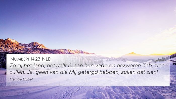 Numberi 14:23 NLD Bible Verse Image