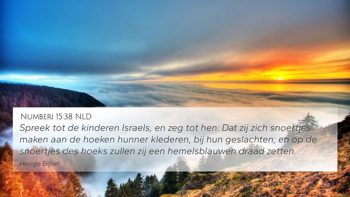 Numberi 15:38 NLD 4K Wallpaper - Spreek tot de kinderen Israels, en zeg tot hen: - 4K Wallpaper Bible Verse