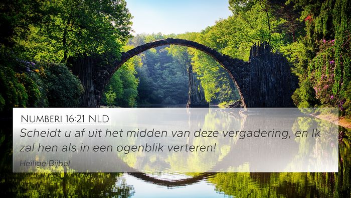 Numberi 16:21 NLD Bible Verse Image
