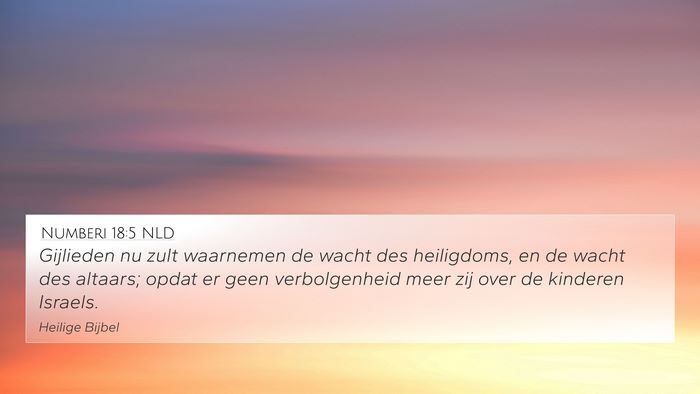 Numberi 18:5 NLD Bible Verse Image