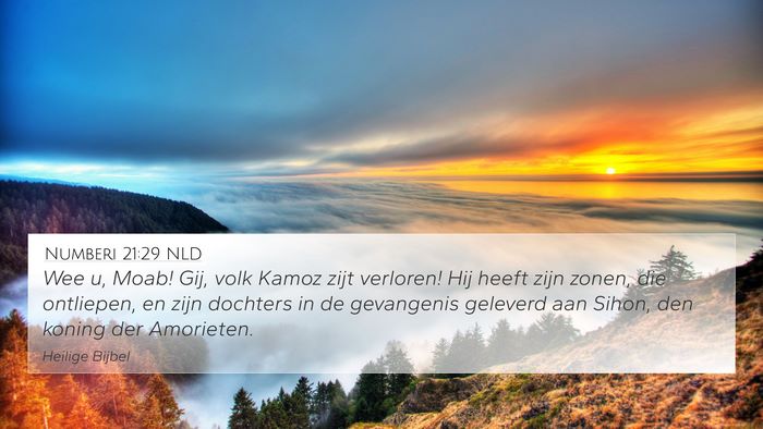Numberi 21:29 NLD 4K Wallpaper - Wee u, Moab! Gij, volk Kamoz zijt verloren! Hij - 4K Wallpaper Bible Verse