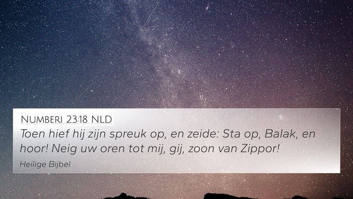 Numberi 23:18 NLD Bible Verse Image