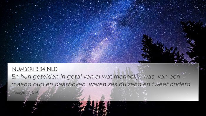 Numberi 3:34 NLD Bible Verse Image