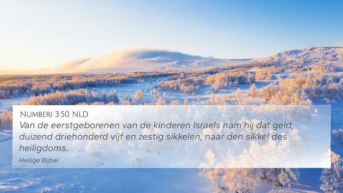 Numberi 3:50 NLD Bible Verse Image