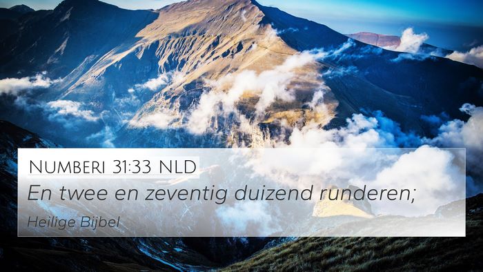 Numberi 31:33 NLD 4K Wallpaper - En twee en zeventig duizend - 4K Wallpaper Bible Verse