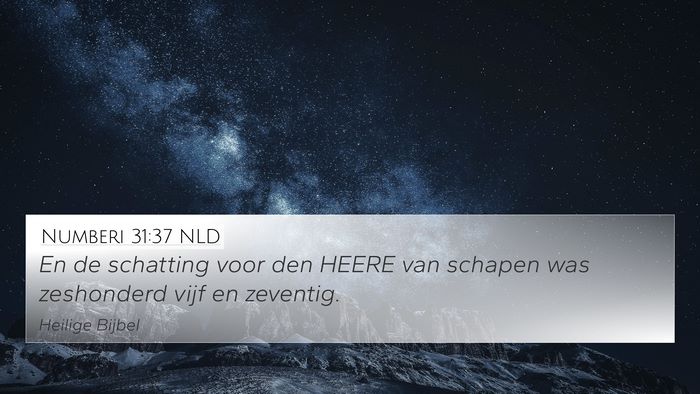 Numberi 31:37 NLD Bible Verse Image