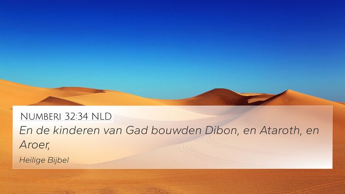 Numberi 32:34 NLD Bible Verse Image