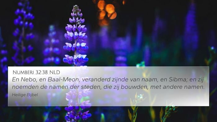 Numberi 32:38 NLD Bible Verse Image