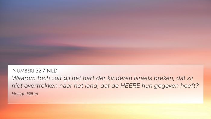Numberi 32:7 NLD Bible Verse Image