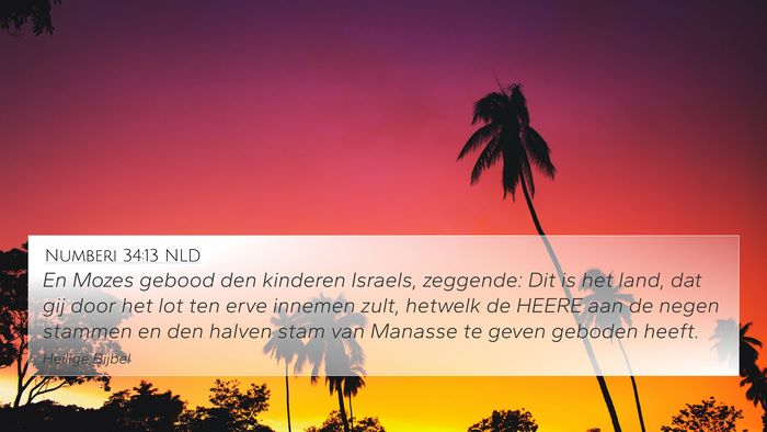 Numberi 34:13 NLD Bible Verse Image