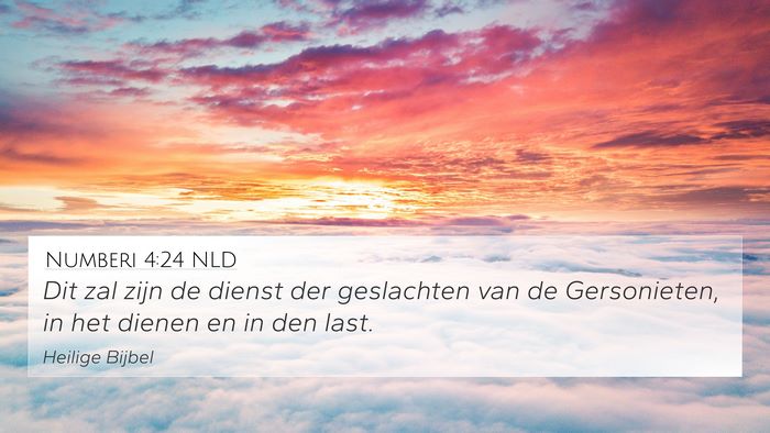 Numberi 4:24 NLD Bible Verse Image