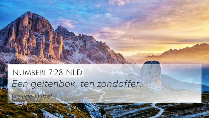 Numberi 7:28 NLD 4K Wallpaper - Een geitenbok, ten - 4K Wallpaper Bible Verse