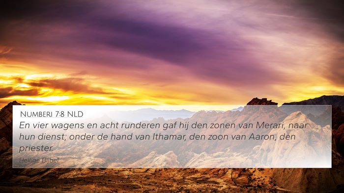 Numberi 7:8 NLD Bible Verse Image