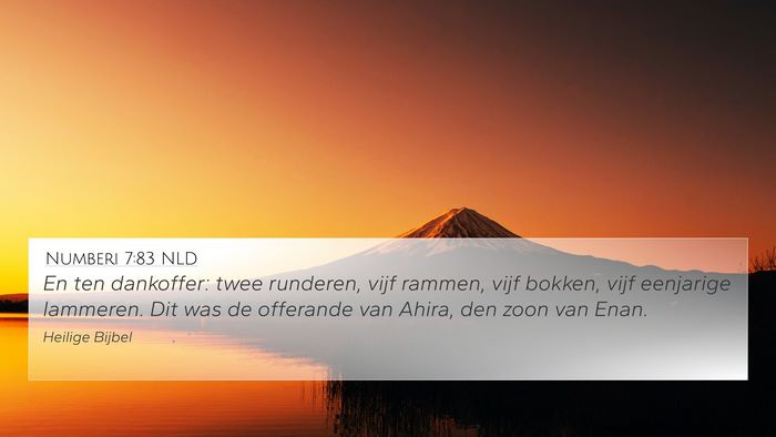 Numberi 7:83 NLD 4K Wallpaper - En ten dankoffer: twee runderen, vijf rammen, - 4K Wallpaper Bible Verse