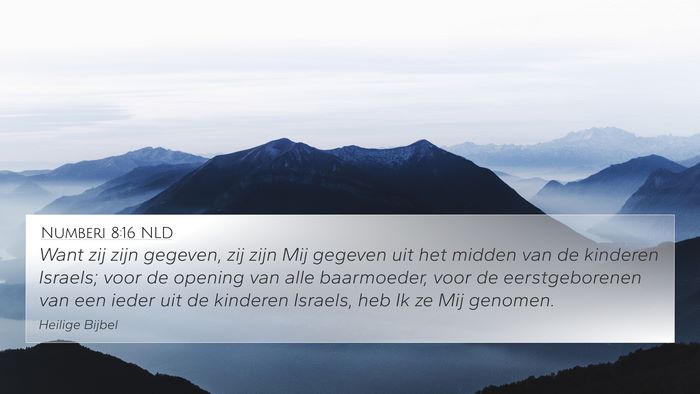 Numberi 8:16 NLD Bible Verse Image