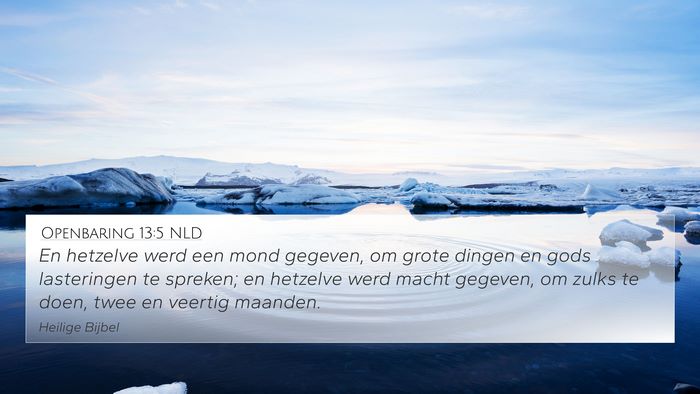 Openbaring 13:5 NLD Bible Verse Image