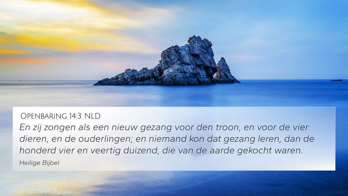 Openbaring 14:3 NLD Bible Verse Image