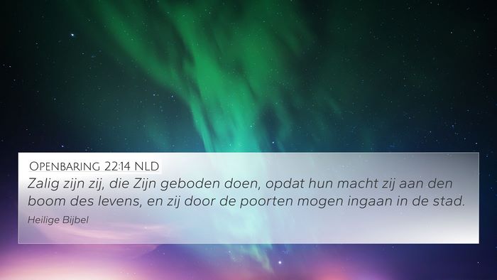 Openbaring 22:14 NLD Bible Verse Image
