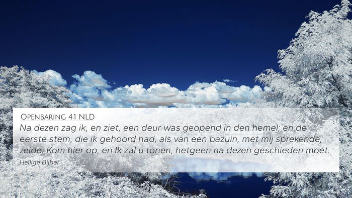 Openbaring 4:1 NLD 4K Wallpaper - Na dezen zag ik, en ziet, een deur was geopend in - 4K Wallpaper Bible Verse