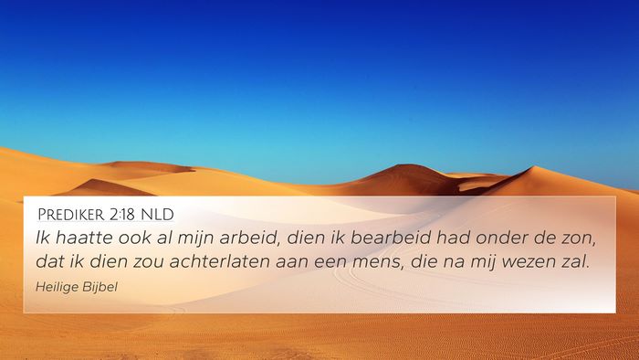 Prediker 2:18 NLD Bible Verse Image