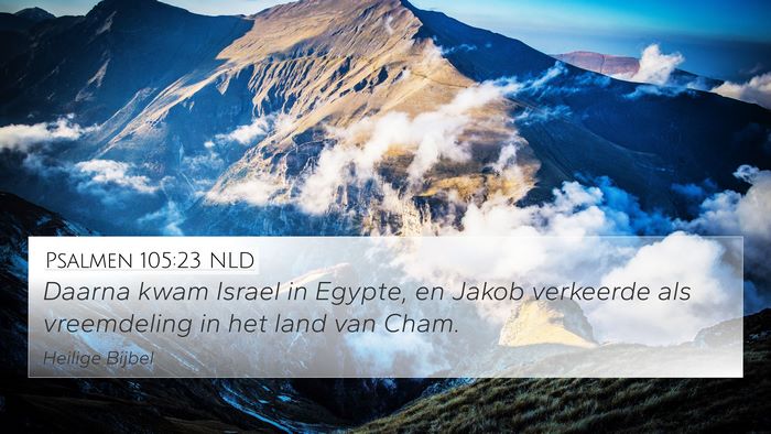 Psalmen 105:23 NLD Bible Verse Image