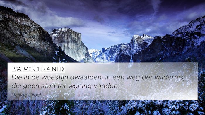 Psalmen 107:4 NLD Bible Verse Image