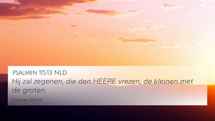 Psalmen 115:13 NLD Bible Verse Image