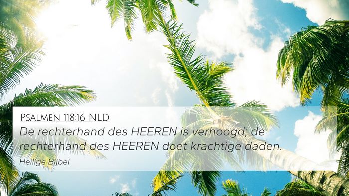 Psalmen 118:16 NLD Bible Verse Image