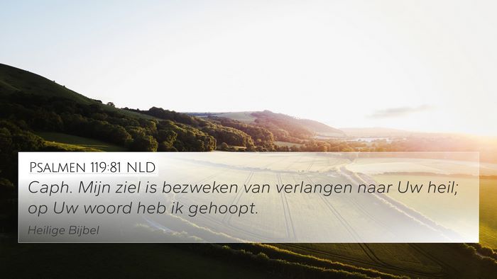 Psalmen 119:81 NLD Bible Verse Image
