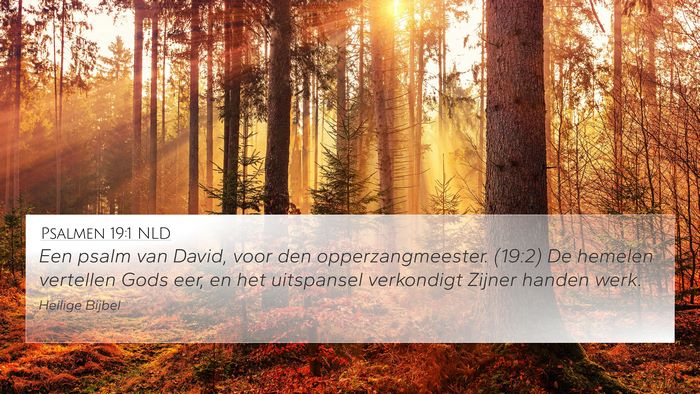 Psalmen 19:1 NLD Bible Verse Image