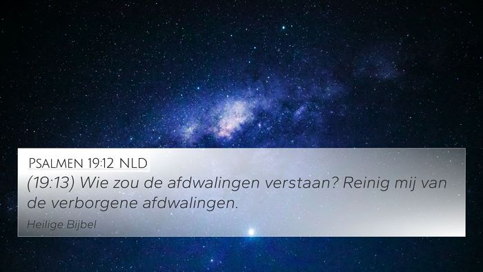 Psalmen 19:12 NLD Bible Verse Image