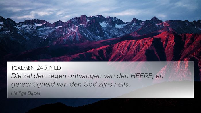 Psalmen 24:5 NLD Bible Verse Image