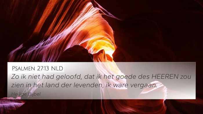 Psalmen 27:13 NLD Bible Verse Image
